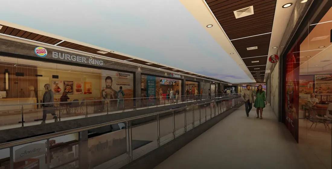 Shopping corridor inside Palladium Mall