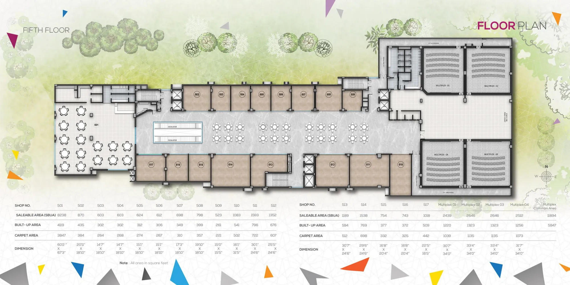 Palladium Mall - Fifth floor plan